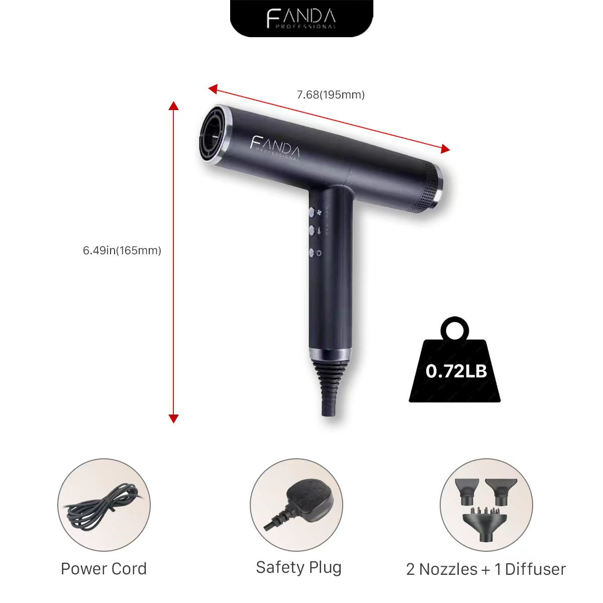 Fanda T8 High Speed Hair Dryer