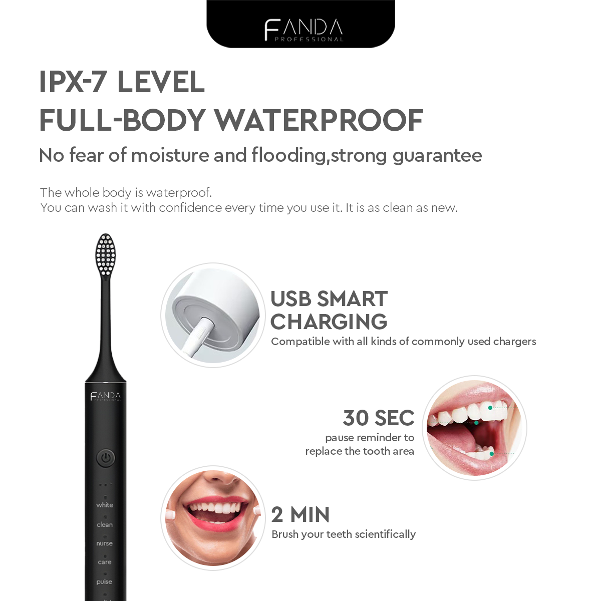 FANDA X-5 UPGRADED ELECTRIC TOOTHBRUSH
