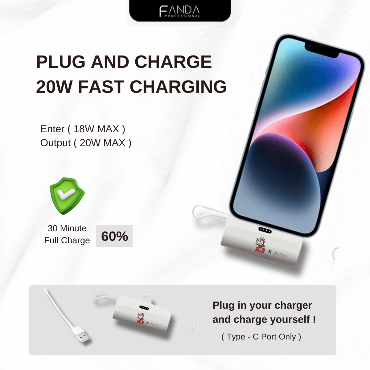 Fanda Labubu Powerbank BUY 1 FREE 1 (Free Random)