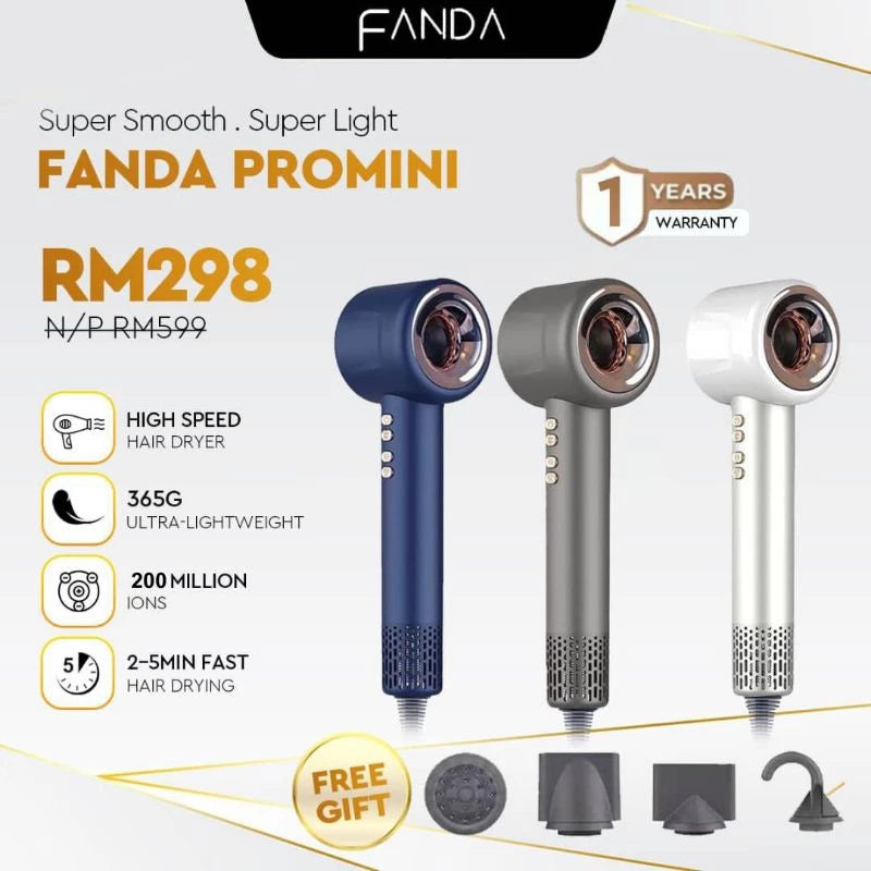 Fanda Promini High Speed HairDryer (4 Nozzles)