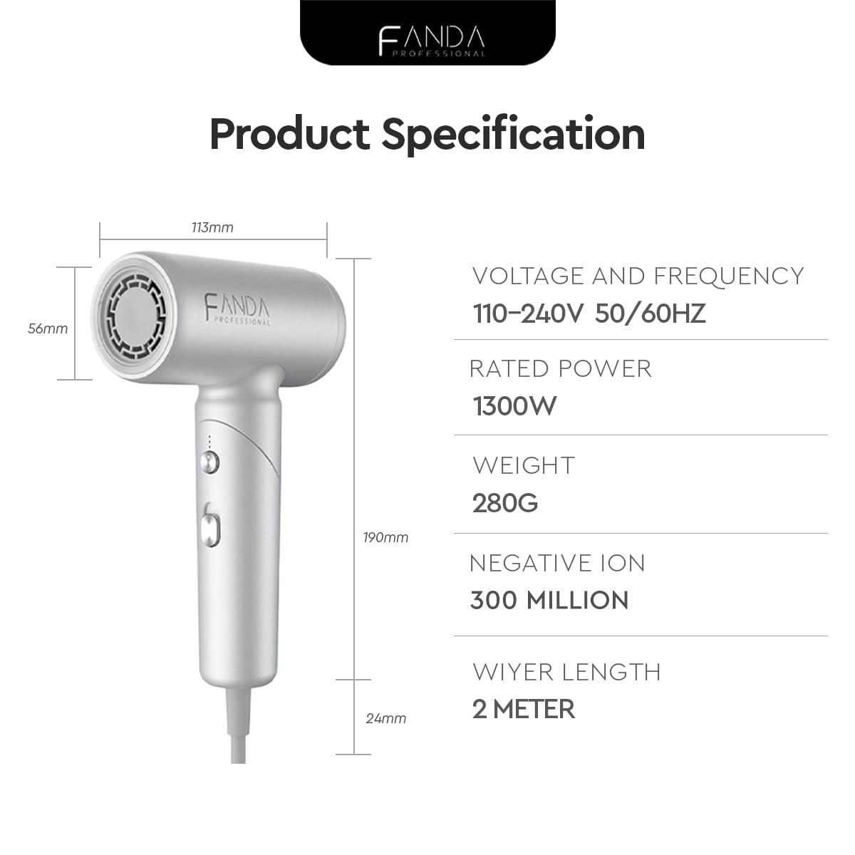 Fanda LS PRO HAIR DRYER
