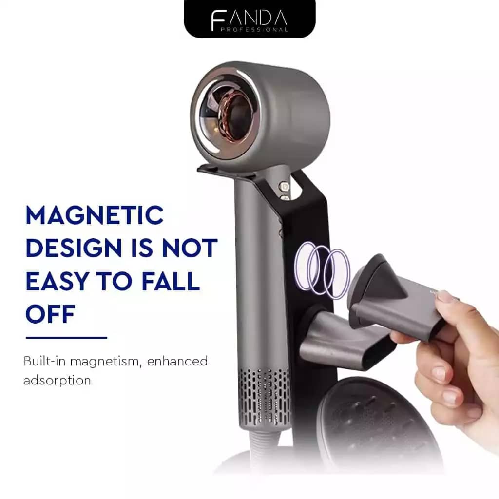 Fanda hair dryer stand holder magnetic