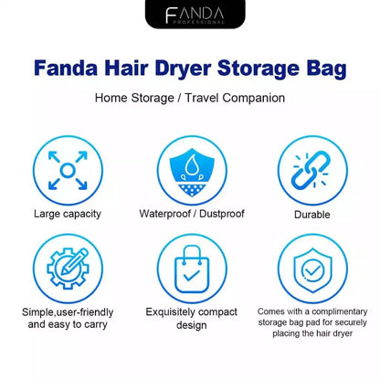 Fanda Hair Dryer Storage Bag Waterproof