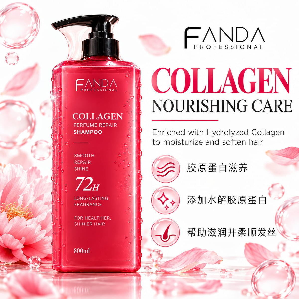 Fanda Collagen Perfume Repair Shampoo/ Treatment 800ml