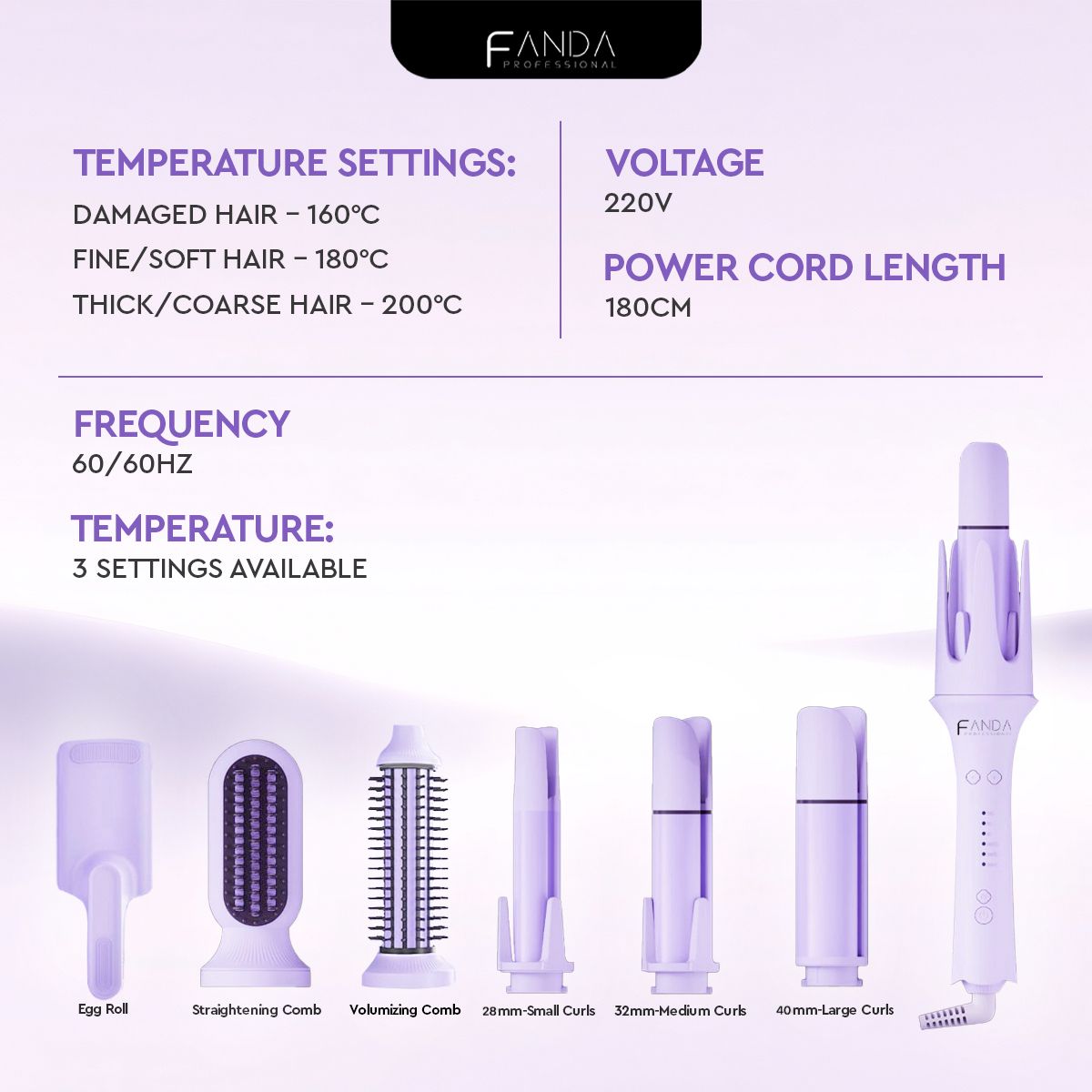 Fanda 4 In 1 Curler