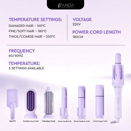 Fanda 4 In 1 Curler