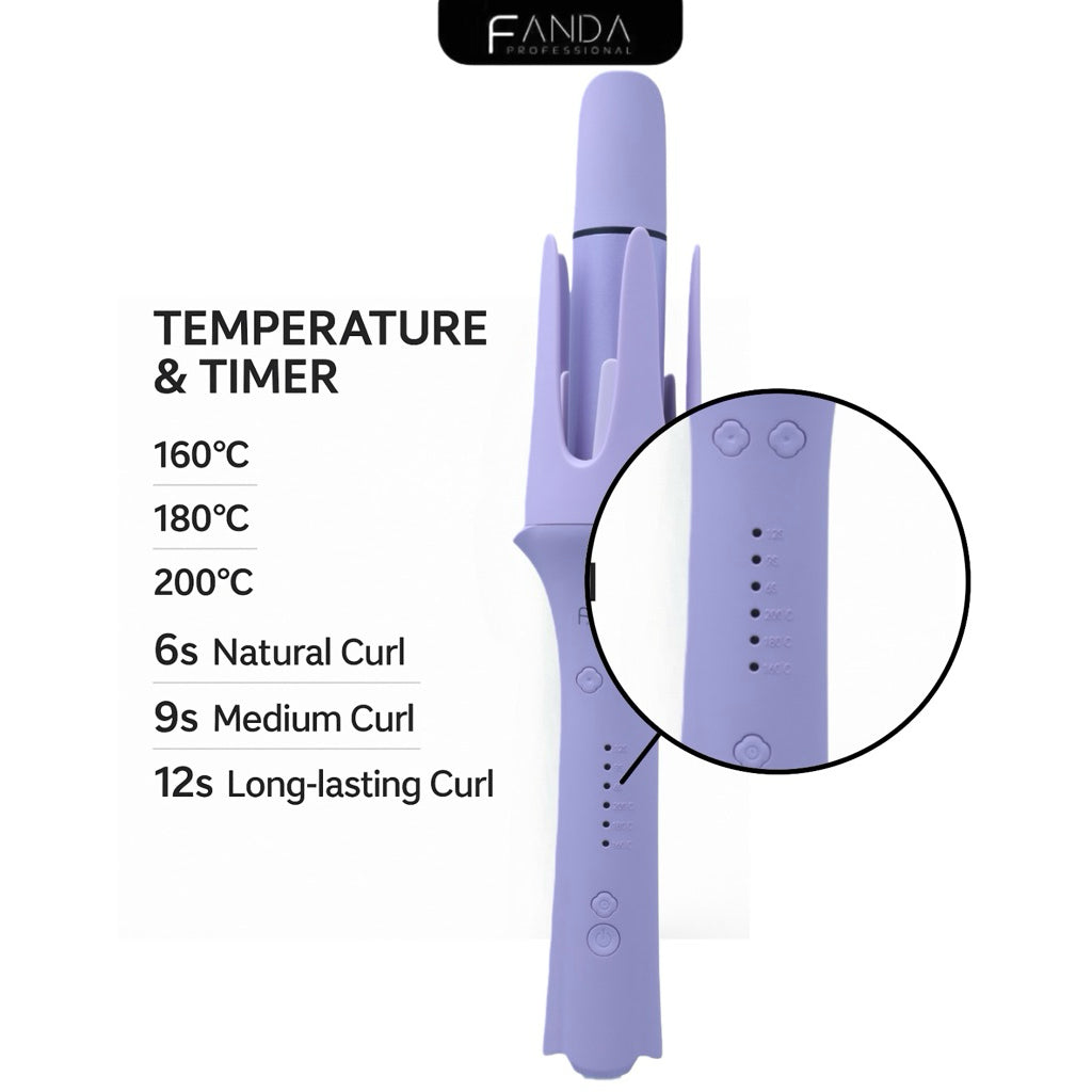 FANDA CURLING IRON WITH 32MM AUTOMATIC IRON CERAMIC 200 MILLION NEGATIVE IONS