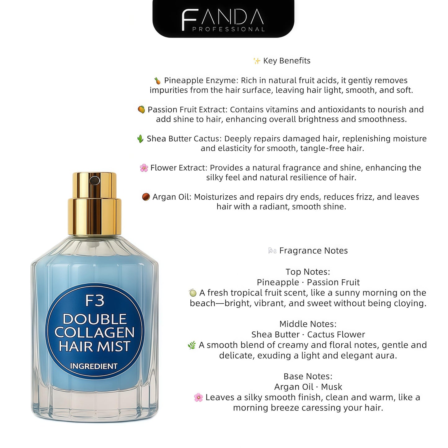 FANDA DOUBLE COLLAGEN HAIR MIST 50ml