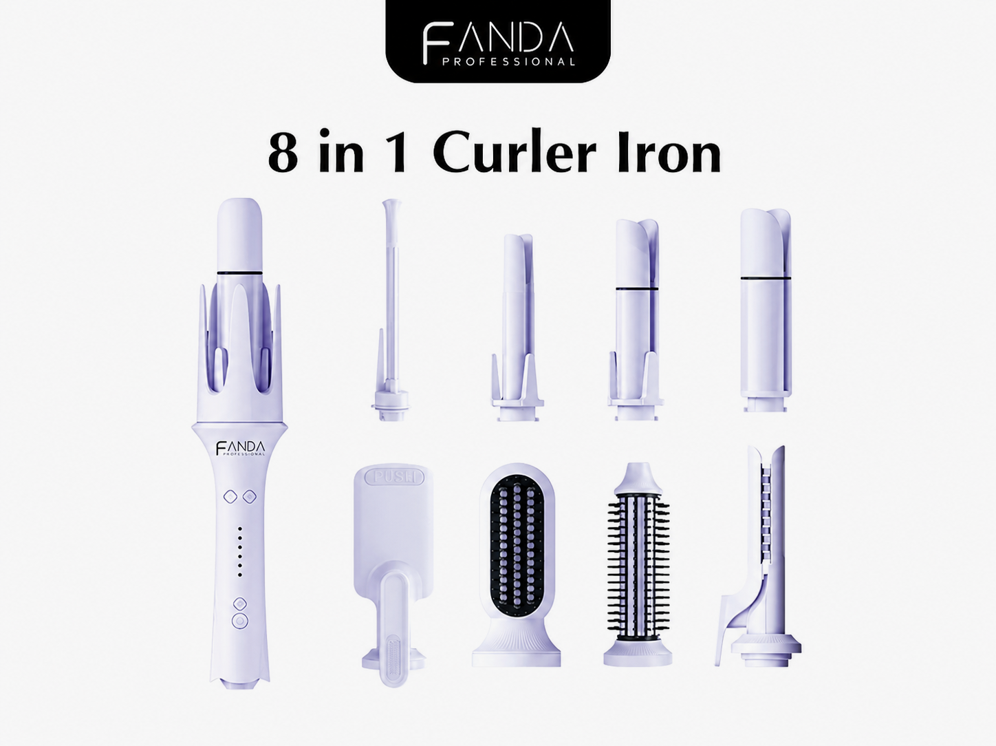 FANDA 8 IN 1 CURLING IRON FULL SET