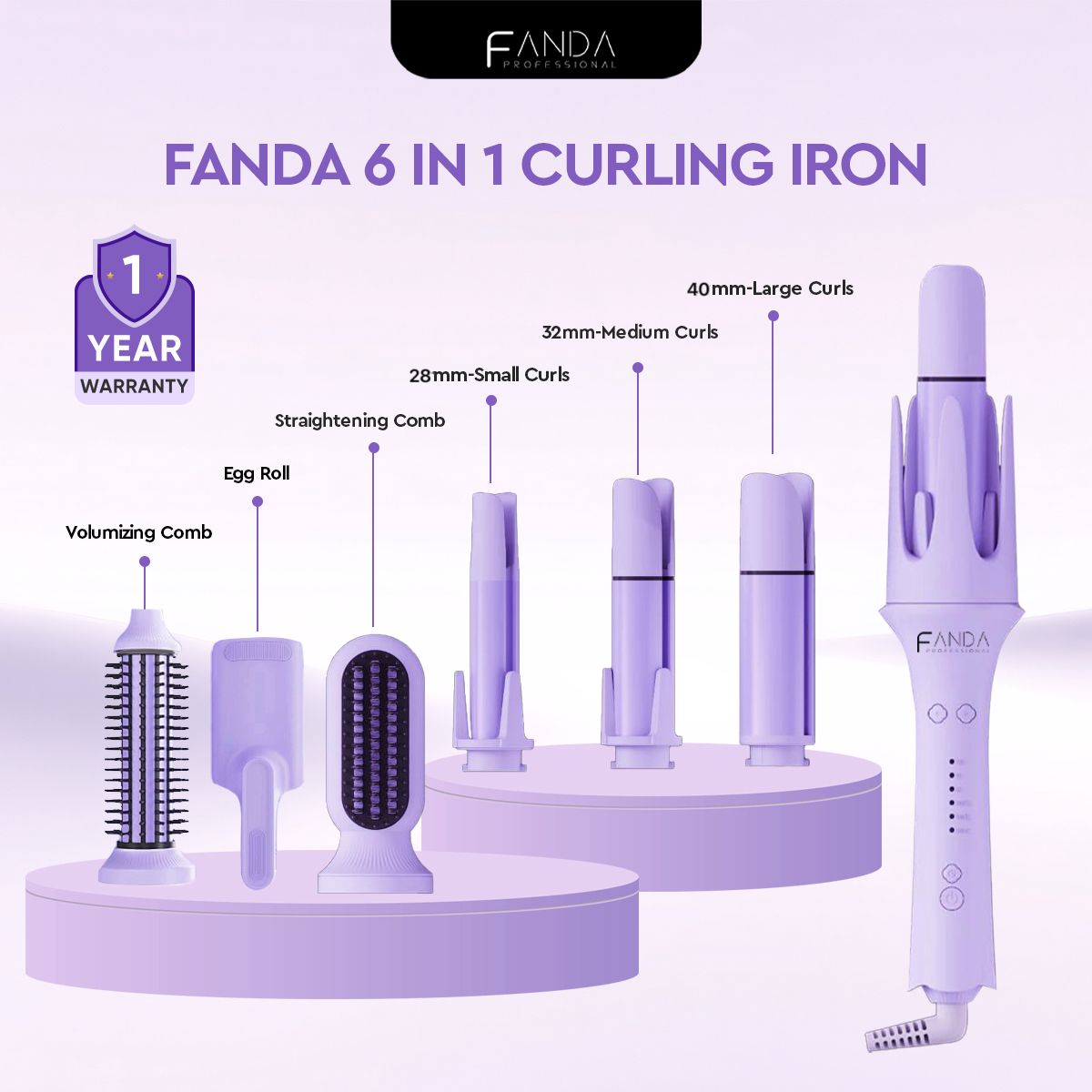 Fanda 4 In 1 Curler