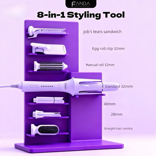 FANDA 8 IN 1 CURLING IRON FULL SET