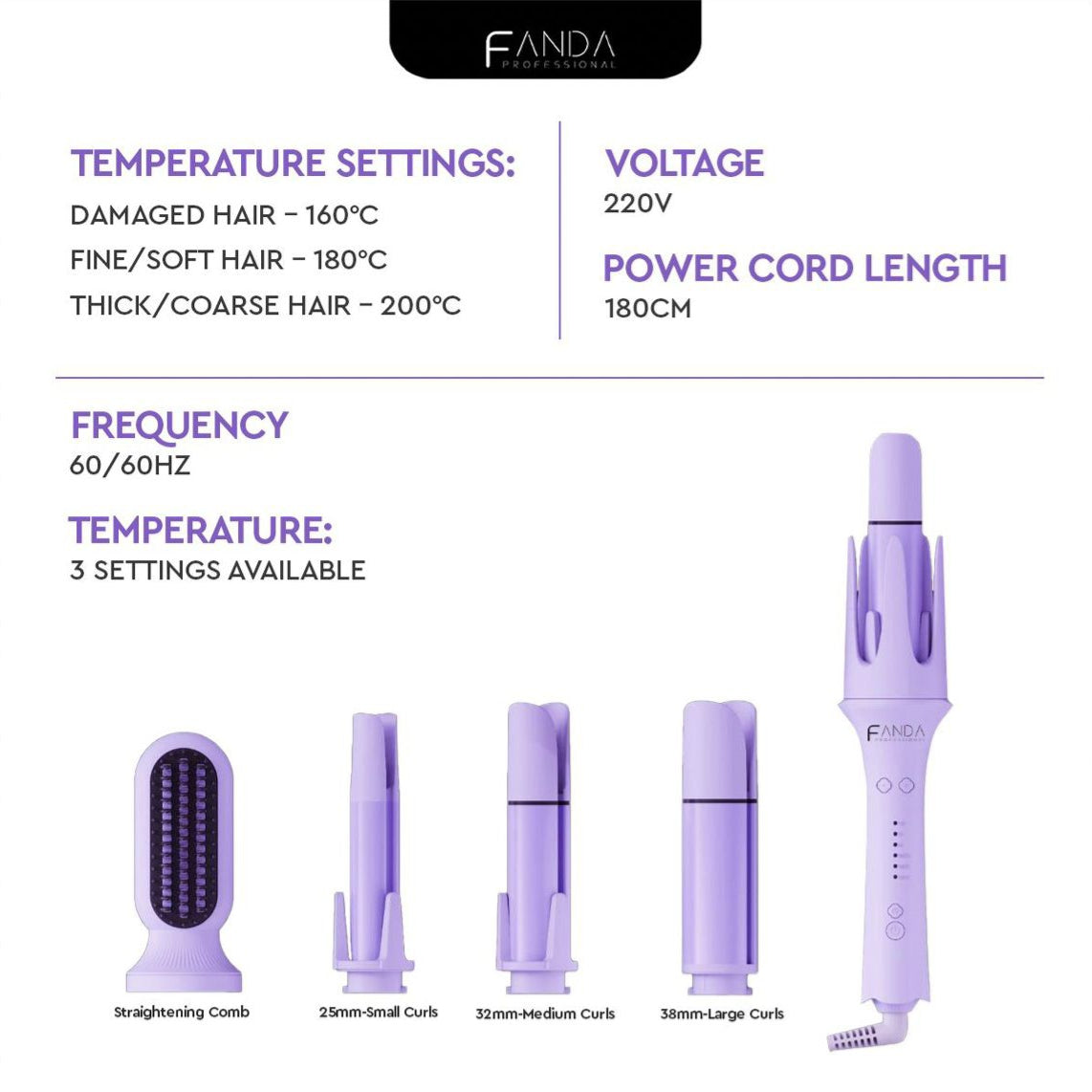 Fanda 4 In 1 Curler