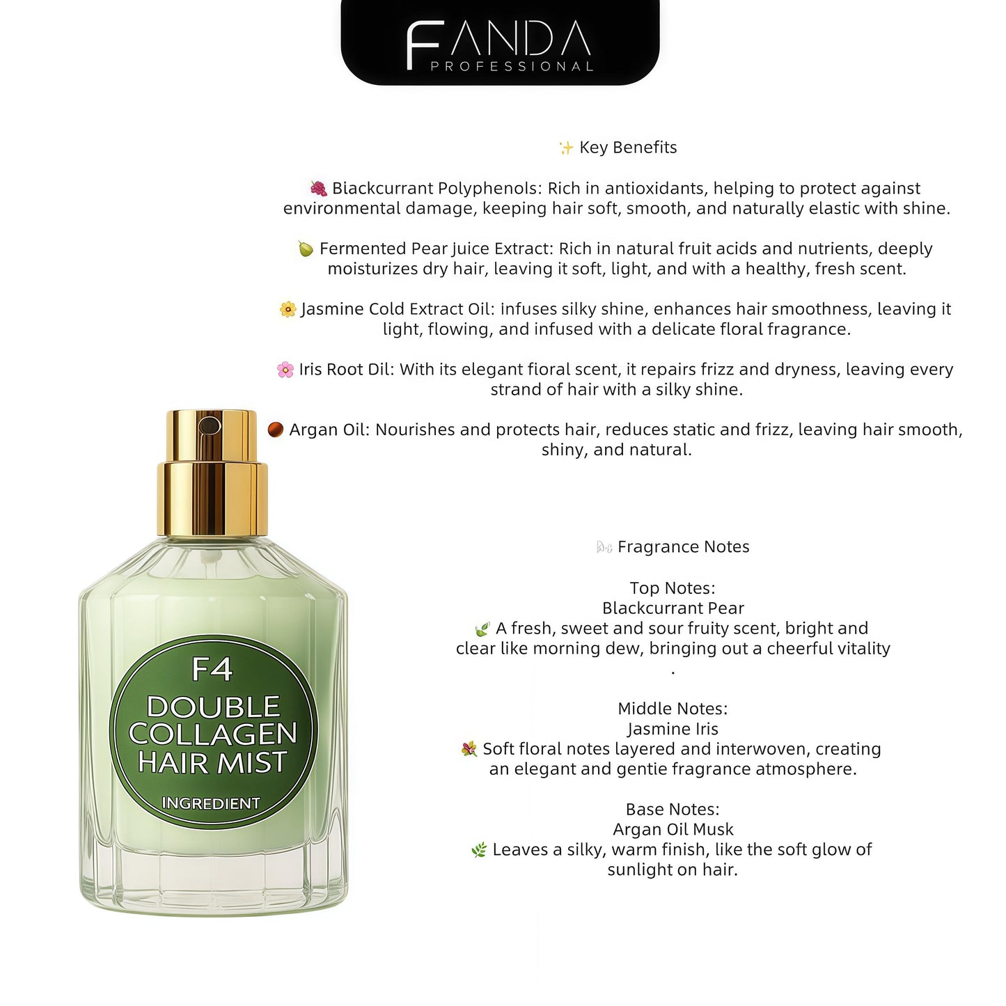 FANDA DOUBLE COLLAGEN HAIR MIST 50ml