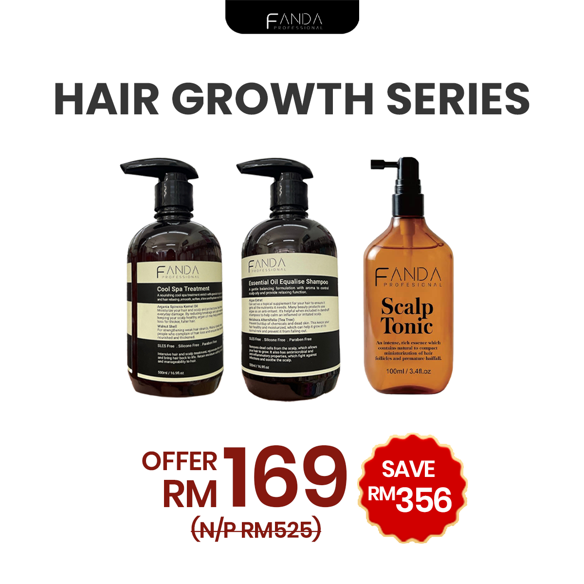 Fanda essential oil equalise shampoo (500ml)