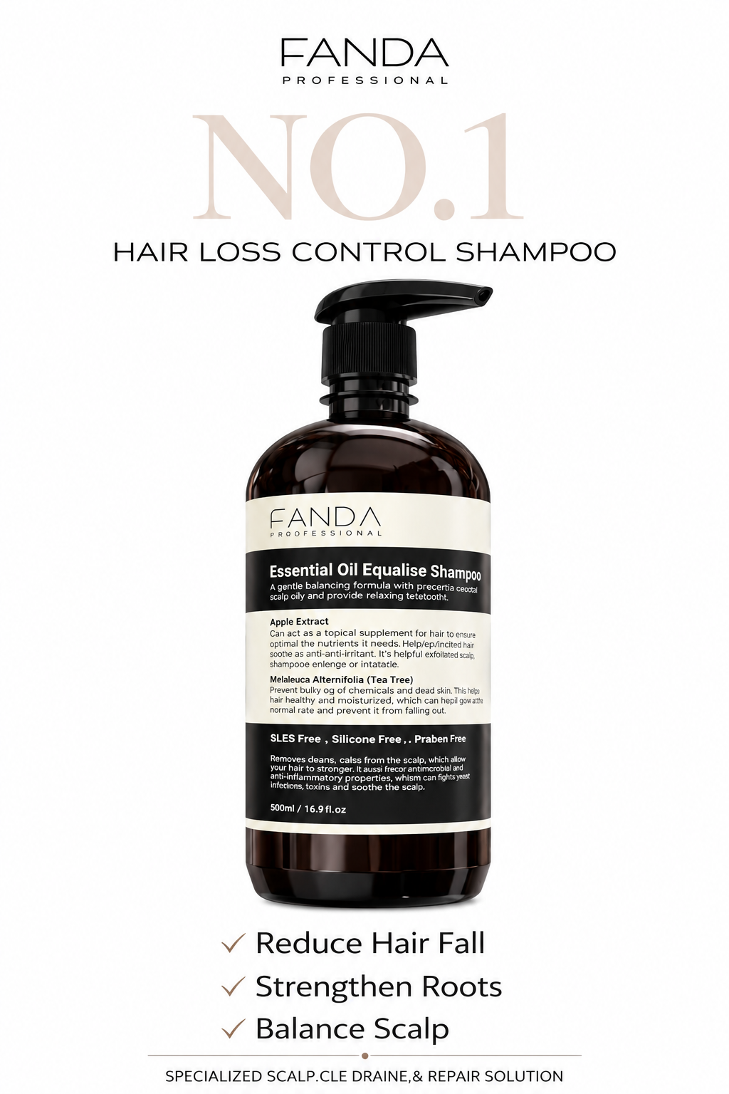 Fanda essential oil equalise shampoo (500ml)