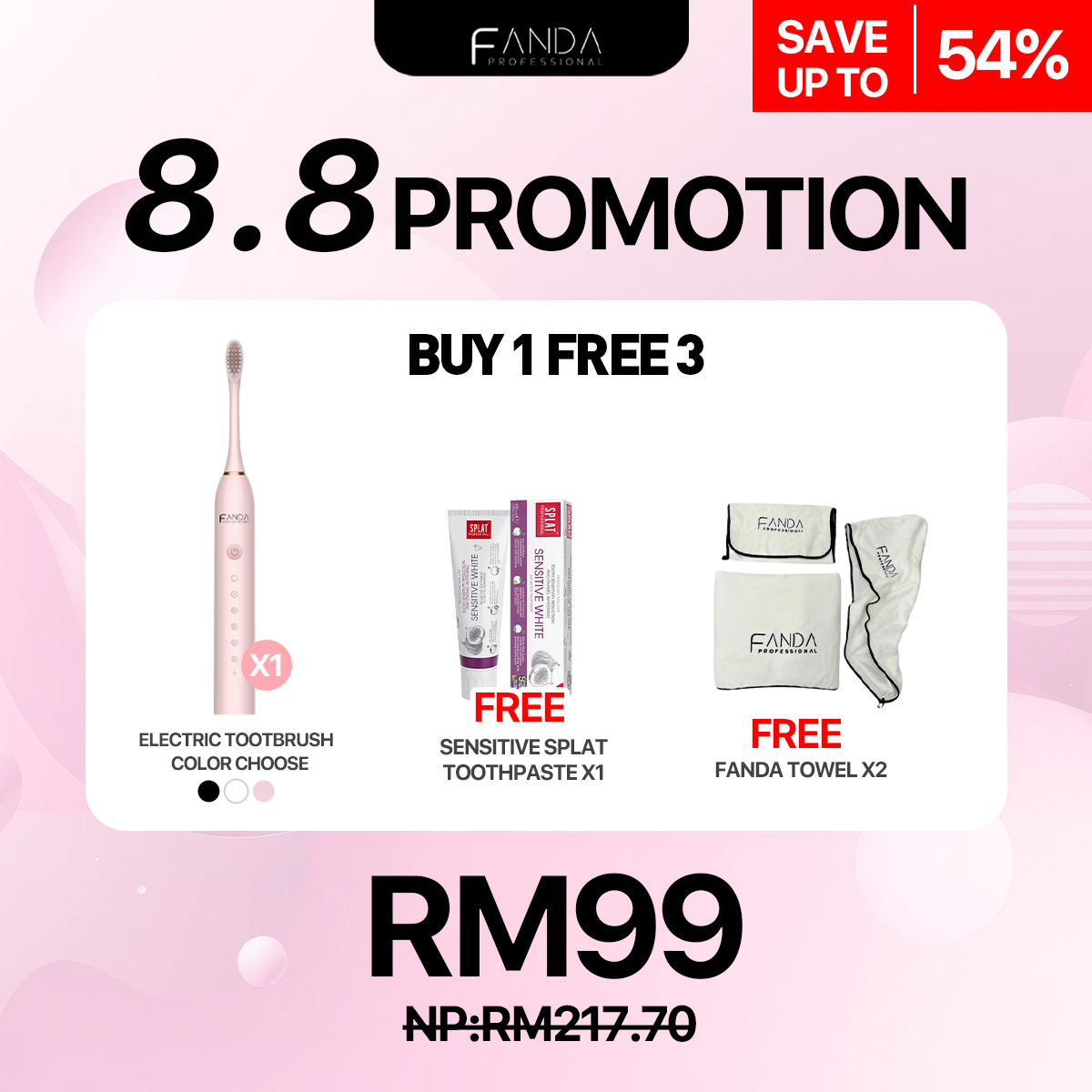 Fanda Sonic Vibration Electric Toothbrush